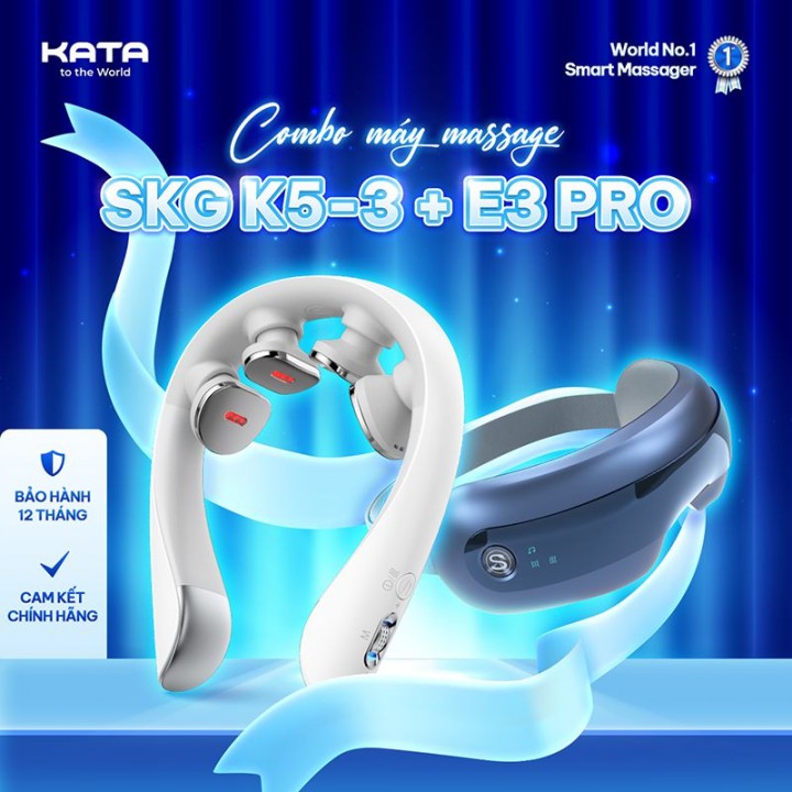 Combo máy massage SKG E3 Pro và K5-3 tiết kiệm chi phí